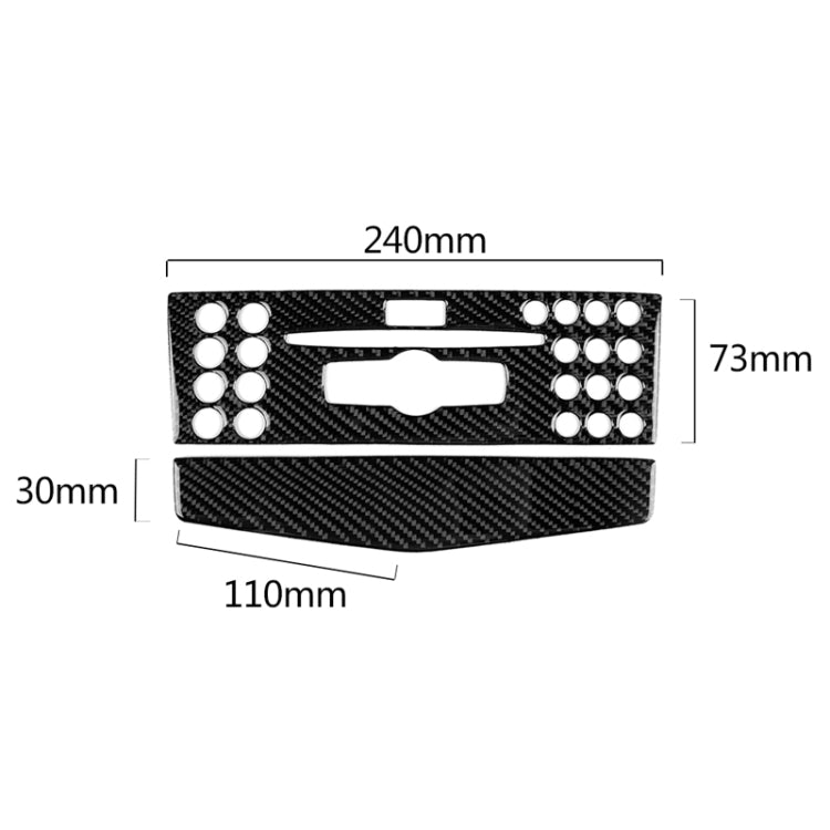 Car Carbon Fiber Center Console Panel Decorative Sticker for Mercedes-Benz W204 C Class 2007-2010, Center Console (A)