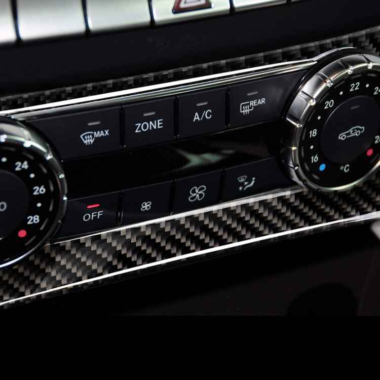 Car Carbon Fiber Air Conditioning Knob Control Panel Decorative Sticker for Mercedes-Benz W204 C Class 2011-2013