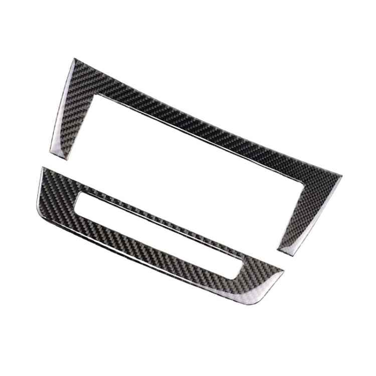 Car Carbon Fiber Central Control CD Panel Decorative Sticker for Mercedes-Benz W204 2011-2013 7-buttons