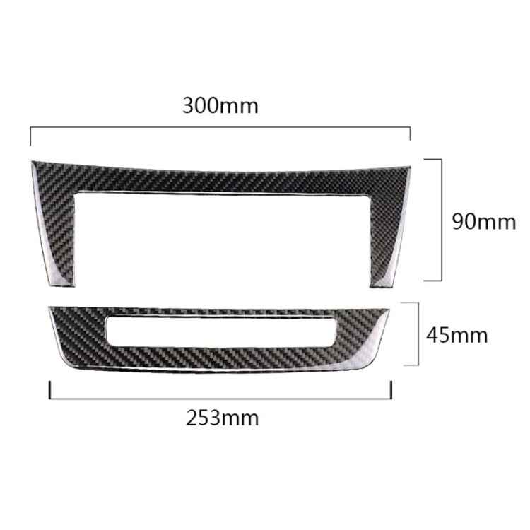 Car Carbon Fiber Central Control CD Panel Decorative Sticker for Mercedes-Benz W204 2011-2013 7-buttons