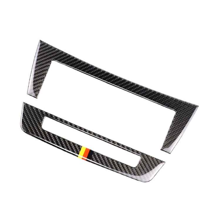 Car German Flag Carbon Fiber Central Control CD Panel Decorative Sticker for Mercedes-Benz W204 2011-2013 7-buttons
