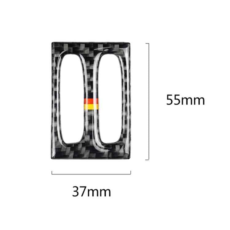 Car German Flag Carbon Fiber Intermediate Air Outlet Panel Decorative Sticker for Mercedes-Benz W204 2011-2013