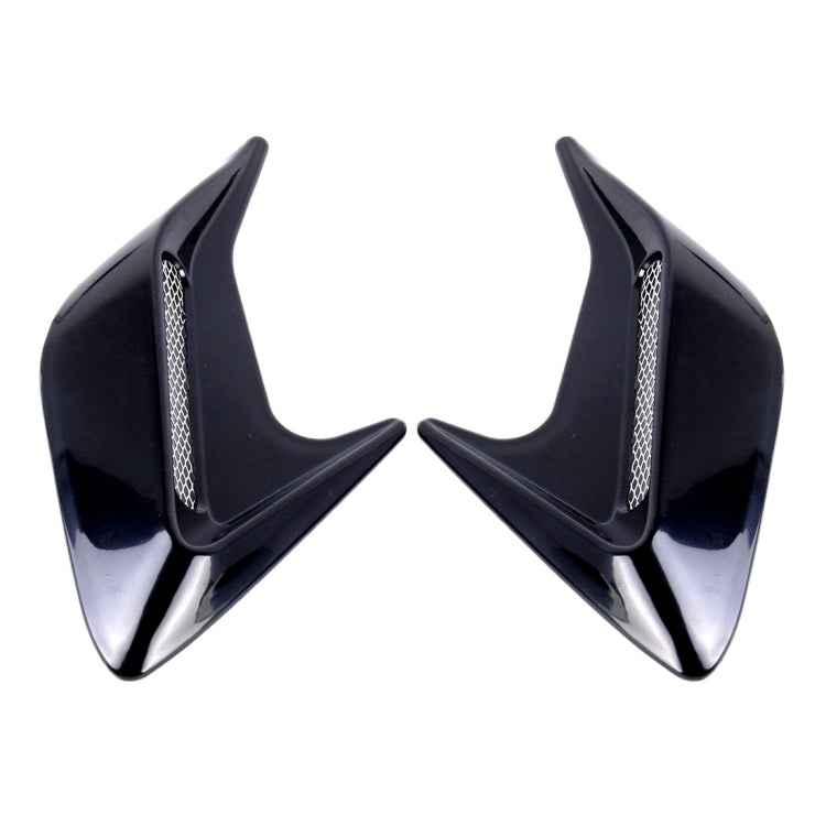 2PCS Plastic Decorative Air Flow Intake Turbo Bonnet Hood Side Vent Grille Cover With Self-adhesive Sticker