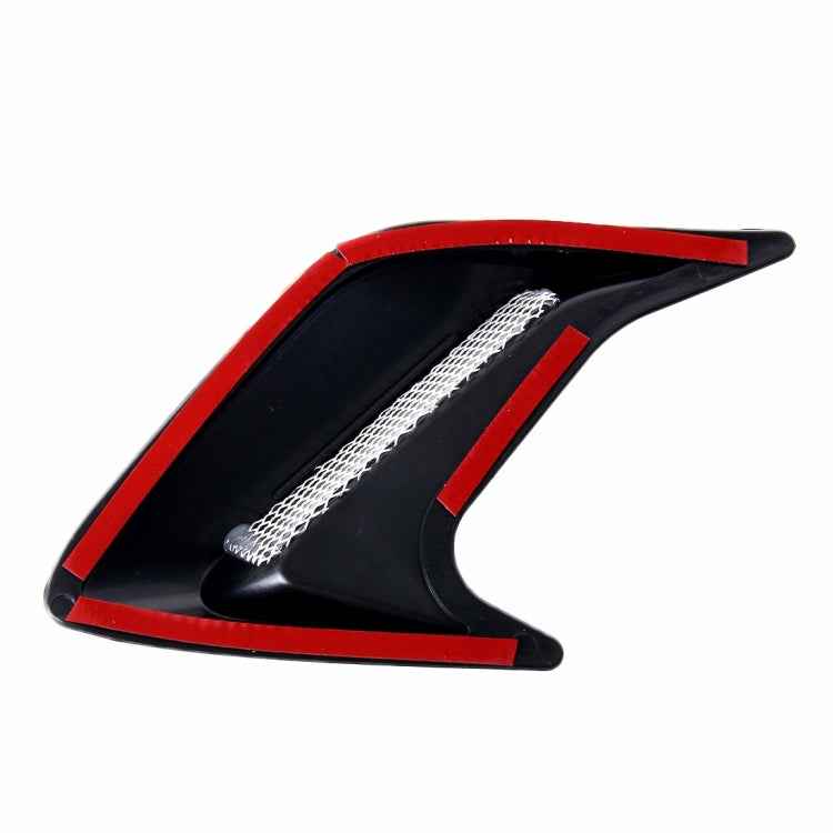 2PCS Plastic Decorative Air Flow Intake Turbo Bonnet Hood Side Vent Grille Cover With Self-adhesive Sticker