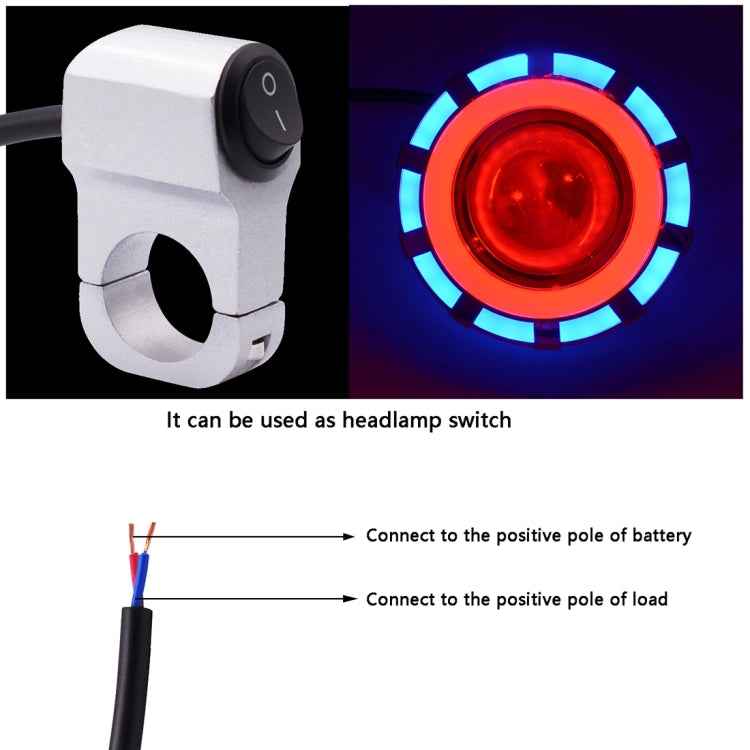 Motorcycle Headlight Auxiliary Light Aluminum Alloy Switches with Lock
