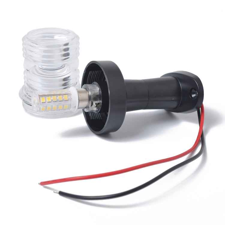 DC 12V 3W Marine Boat Yacht Stern Anchor LED Navigation Pedestal Light All Round 360 Degree White Light