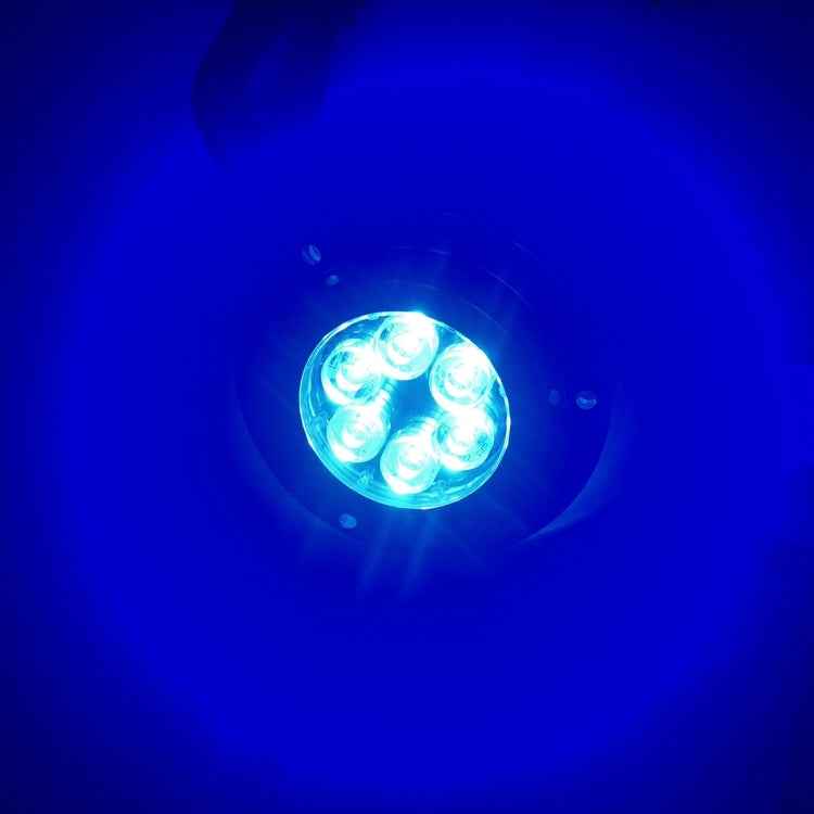 DC 10-30V 12W IP68 316 Stainless 6 LEDs Blue Light Underwater Light Boat High Power Bright for Marine / Yacht
