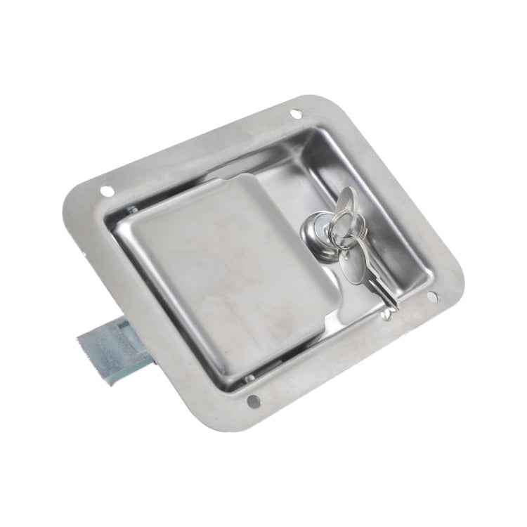Stainless Steel Tool Box Lock Paddle Latch & Keys for Trailer / Yacht / Truck