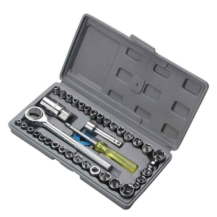 40 PCS Socket Wrench Set Car / Motorcycles Repair Combination Hardware Toolbox