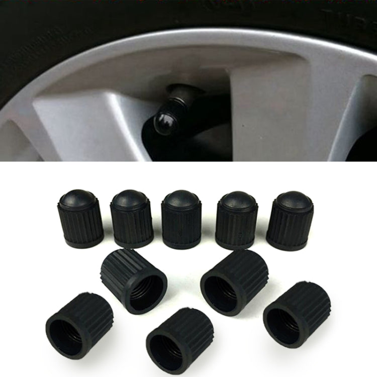 200 PCS Black Tire valve Dust Rubber Cap For Bicycle And Car, Diameter: 10mm(Black), 200 PCS