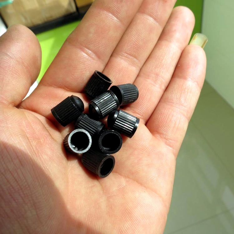 200 PCS Black Tire valve Dust Rubber Cap For Bicycle And Car, Diameter: 10mm(Black), 200 PCS