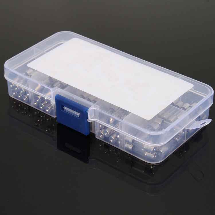 100 PCS 5 x 20mm Fuse Assorted Kits Glass Fuses Tube 0.2A 0.5A 1A 2A 3A 5A 8A 10A 15A 20A