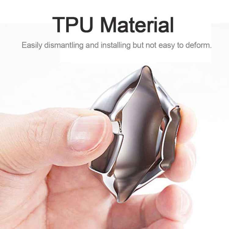 Electroplating TPU Single-shell Car Key Case with Key Ring for Mazda 3 AXELA / CX-8 / CX-5 / CX-4 / 6 ATENZA