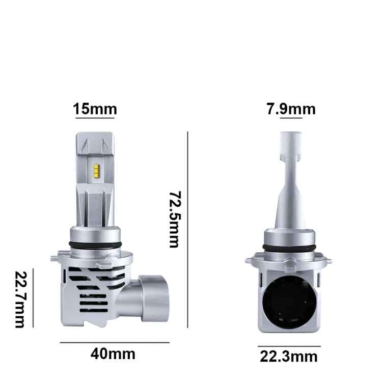2 PCS M3 9006 / HB4 DC9-32V / 17W / 6500K / 2000LM IP68 Car LED Headlight Lamps