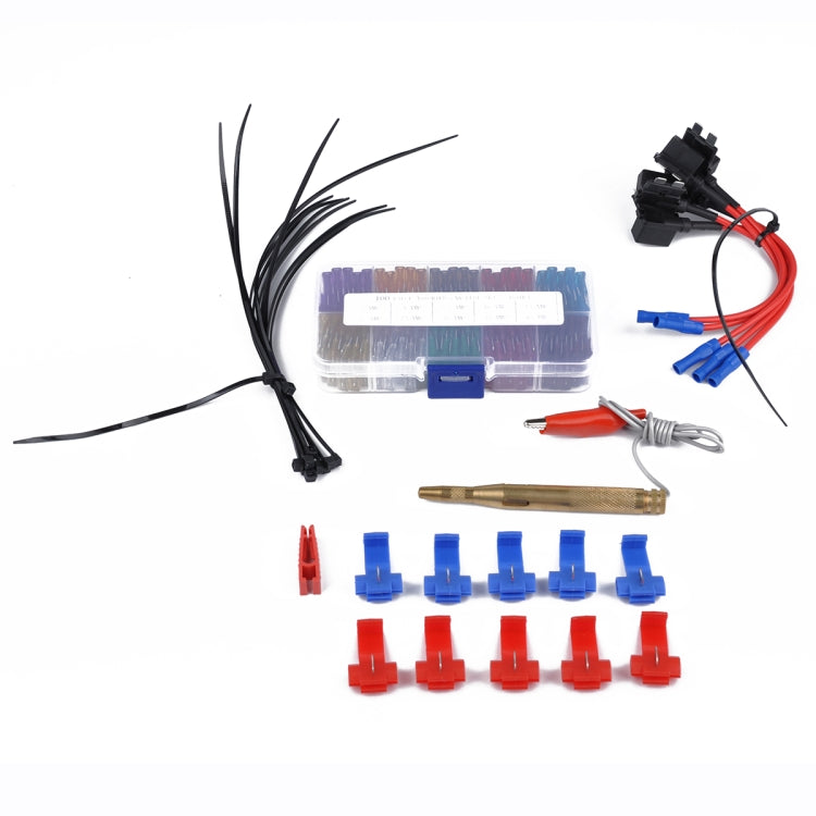 100 PCS Mix Assorted Car Motorcycle Truck Blade Fuse Set 3A 5A 7.5A 10A 15A 20A 25A 30A 35A 40A with Huse Holder, 100 PCS