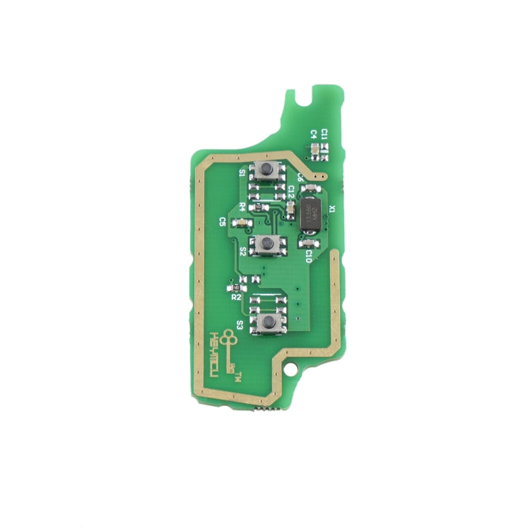 For PEUGEOT 3 Buttons Intelligent Remote Control Car Key with Integrated Chip & Battery & Holder & Slotted Key Blade, Frequency: 433MHz