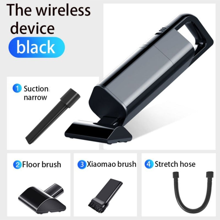 Car Portable Wireless 120W Handheld Powerful Vacuum Cleaner, Wireless (Black), Wireless (White)