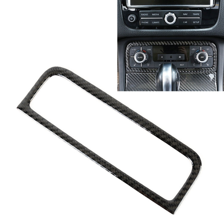 Car Carbon Fiber Air Conditioning Panel Decorative Sticker for Volkswagen Touareg, Air Conditioning Panel