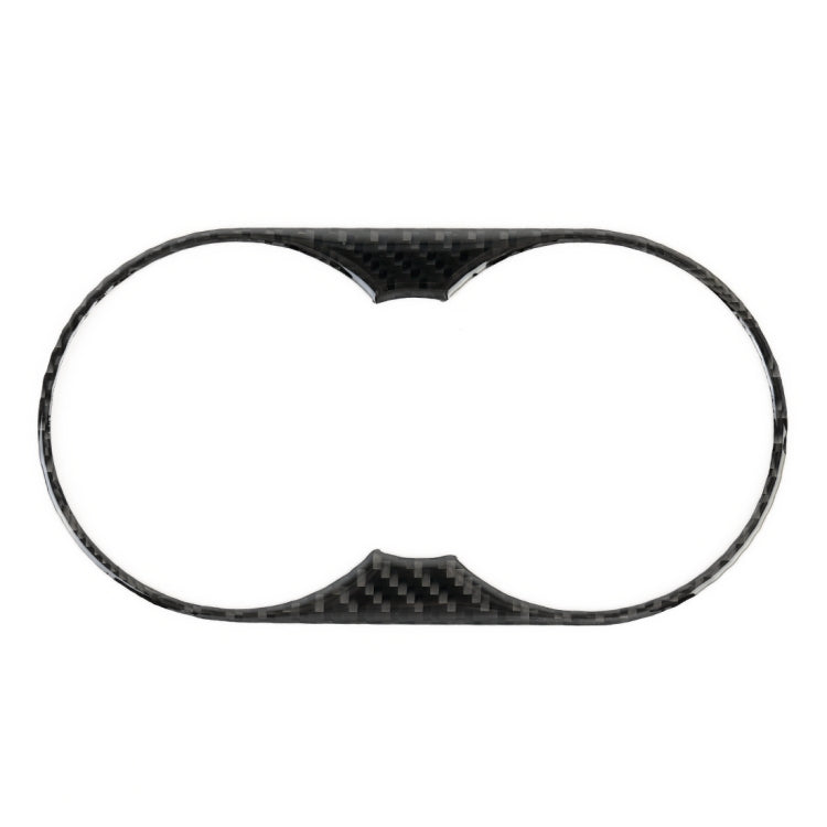 Car Carbon Fiber Rear Armrest Water Cup Holder Panel Decorative Sticker for Volkswagen Touareg