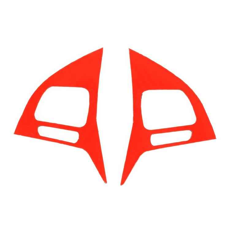 2 PCS Car Carbon Fiber Steering Wheel Button Decorative Sticker for Volkswagen Touareg