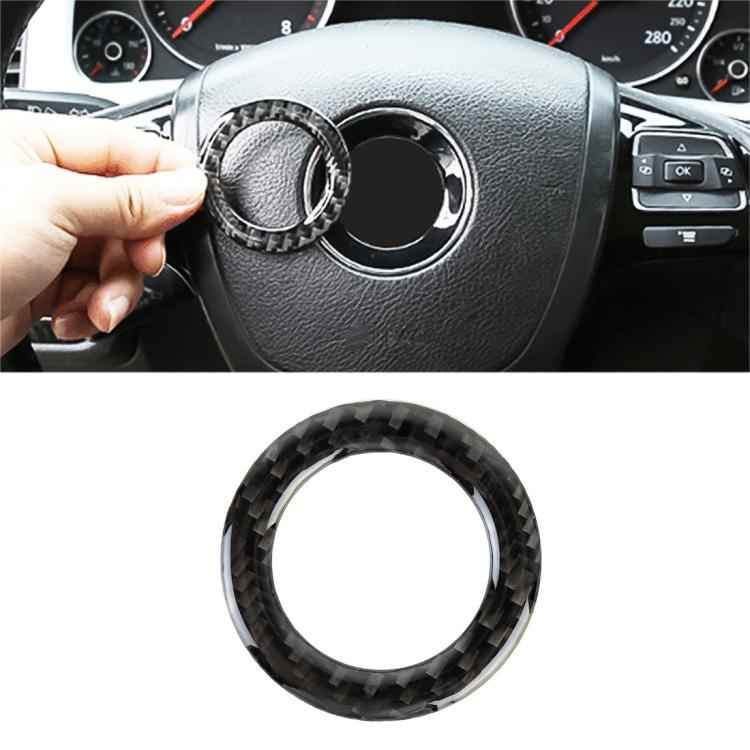 Car Carbon Fiber Steering Wheel Middle Frame Decorative Sticker for Volkswagen Touareg