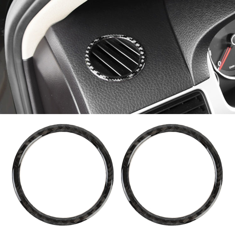 2 PCS Car Carbon Fiber Instrument Panel Air Outlet Decorative Sticker for Volkswagen Touareg, Instrument Panel Air Outlet