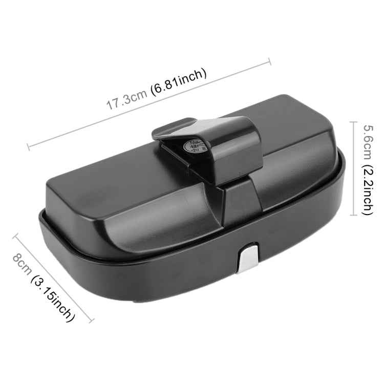Car Multi-functional Glasses Case Sunglasses Box with Card Slot, Flat Style