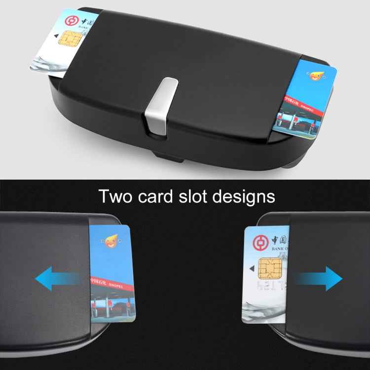 Car Multi-functional Glasses Case Sunglasses Box with Card Slot, Flat Style