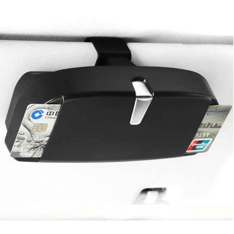 Car Multi-functional Glasses Case Sunglasses Box with Card Slot, Flat Style