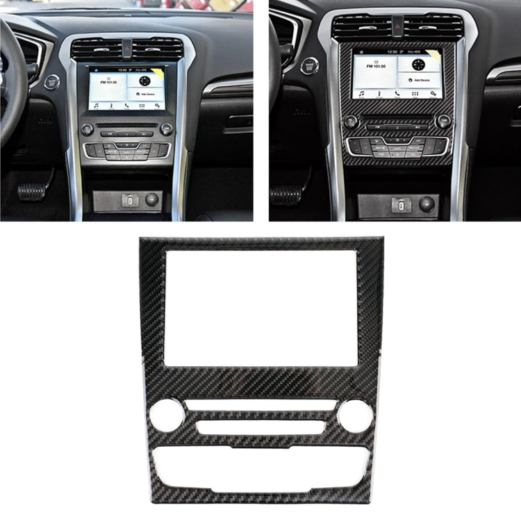 Car Carbon Fiber Central Control Panel Decorative Sticker for Ford New Mondeo, Central Control Panel