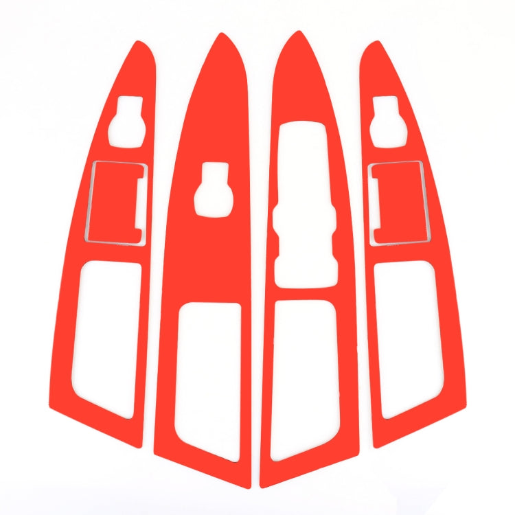 6 PCS Car Carbon Fiber Window Lift Panel ecorative Sticker for Ford New Mondeo, Fiber Window Lift