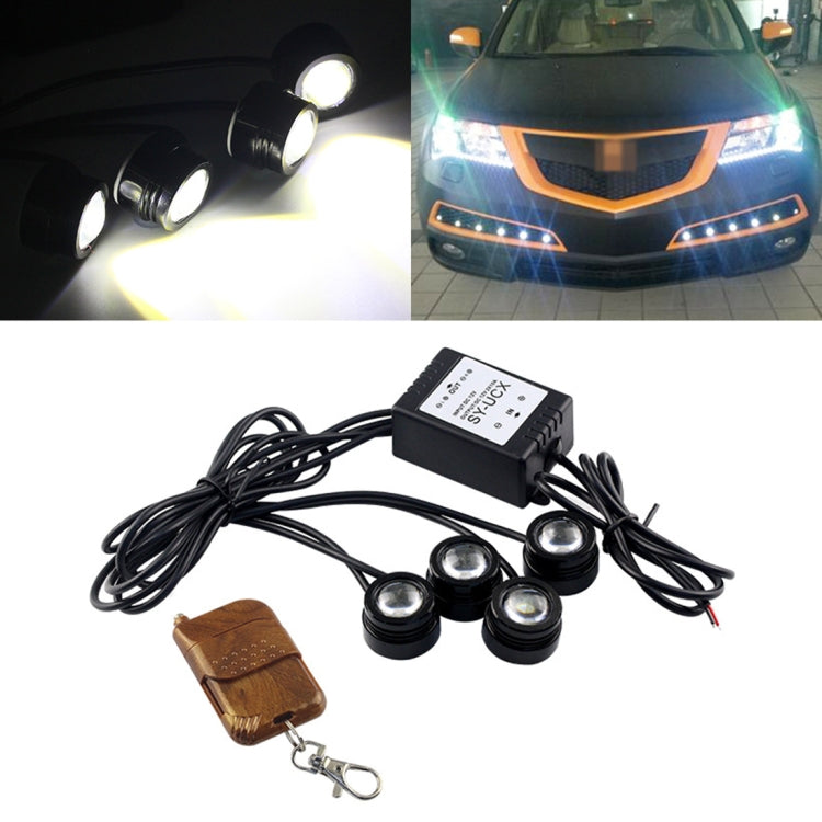 4x1.5W Car LED Reversing Light with Wireless Remote Control, 4x1.5W