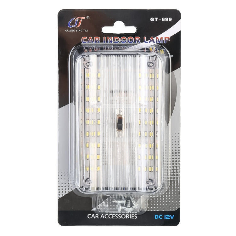 GT-699 DC12V / 2W / 6000K / 120LM SMD-3528 Car Indoor Dome Light, GT-699