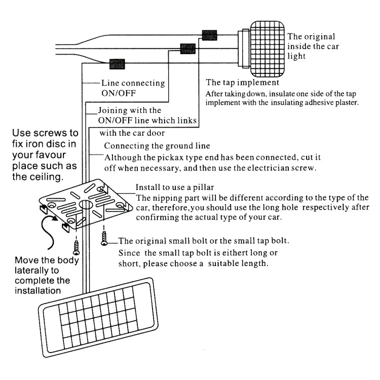 GT-699 DC12V / 2W / 6000K / 120LM SMD-3528 Car Indoor Dome Light, GT-699
