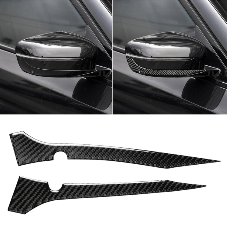 2 PCS Car Carbon Fiber Rearview Mirror Bumper Strip Decorative Sticker for BMW G30 (2018-2019) / G11 (2016-2019), Right Drive with Camera, Rearview Mirror Right Drive with Camera