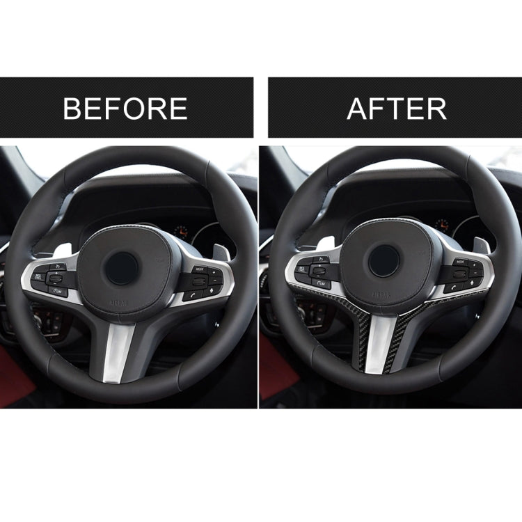 Car Carbon Fiber Steering Wheel Lower Panel Decorative Sticker for BMW G30(2018-2020) / G01(2018-2020) / G02(2019-2020), Steering Wheel Lower Panel