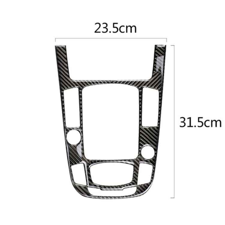 Car Carbon Fiber Gear Position Panel Decorative Sticker for Audi 2010-2018 Q5 / 2009-2016 A4L / 2009-2016 A5, Left Drive, Gear Position (C)