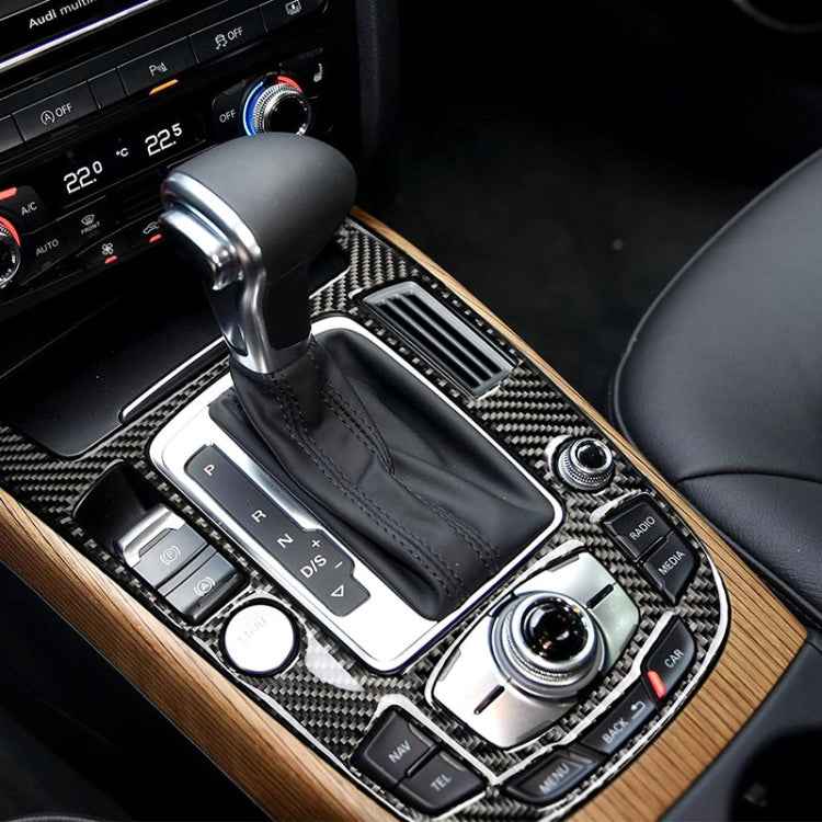 Car Carbon Fiber Gear Position Panel Decorative Sticker for Audi 2010-2018 Q5 / 2009-2016 A4L / 2009-2016 A5, Left Drive, Gear Position (C)