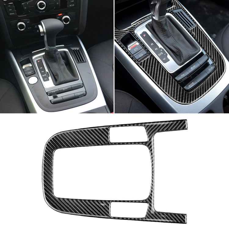 Car Carbon Fiber Gear Position Panel Decorative Sticker for Audi 2010-2018 Q5 / 2009-2016 A4L / 2009-2016 A5, Gear Position For A5