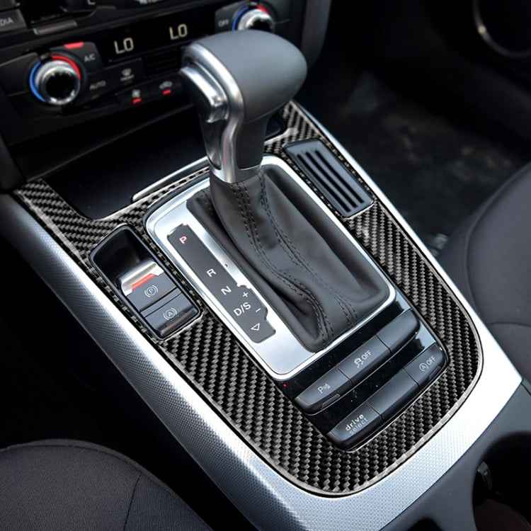 Car Carbon Fiber Gear Position Panel Decorative Sticker for Audi 2010-2018 Q5 / 2009-2016 A4L / 2009-2016 A5, Gear Position For A5