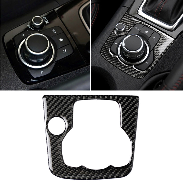 Car Carbon Fiber Right Drive Multimedia Frame A Decorative Sticker for Mazda Axela 2013-2016, Right Drive Multimedia Frame A