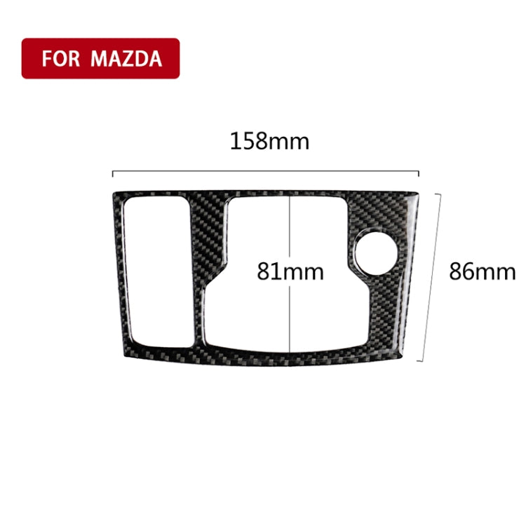 Car Carbon Fiber Left Drive Multimedia Frame B Decorative Sticker for Mazda Axela 2017-2018, Left Drive Multimedia Frame B
