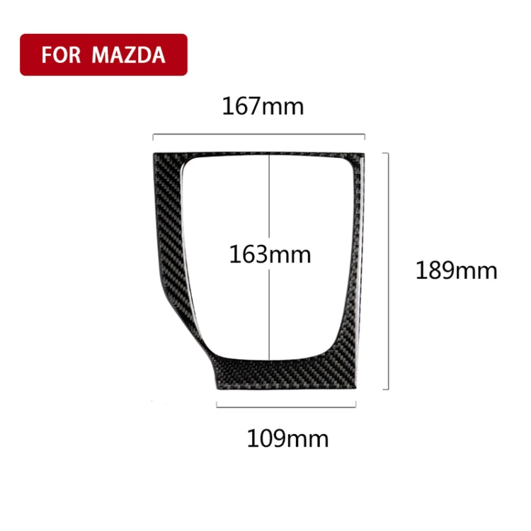 Car Carbon Fiber Left Drive Manual Gear Frame C Decorative Sticker for Mazda Axela 2017-2018