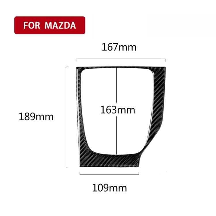 Car Carbon Fiber Right Drive Manual Gear Frame C Decorative Sticker for Mazda Axela 2017-2018