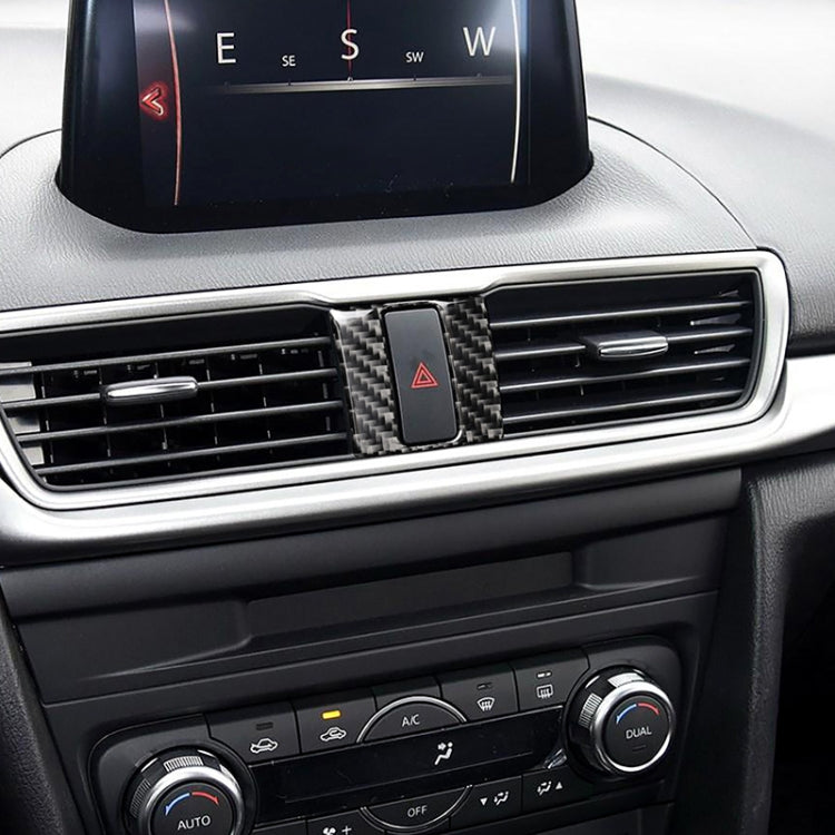 Car Carbon Fiber Warning Light Decorative Sticker for Mazda Axela 2013-2018, Warning Light