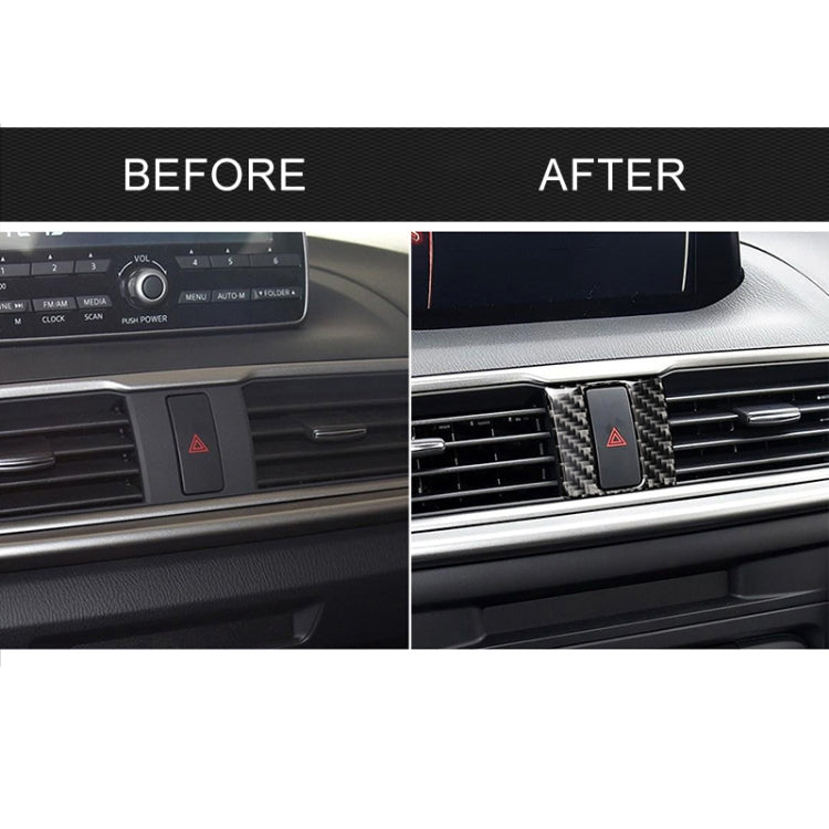 Car Carbon Fiber Warning Light Decorative Sticker for Mazda Axela 2013-2018, Warning Light