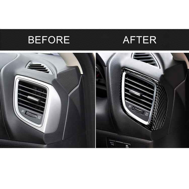 Car Carbon Fiber Right and Left Air Outlet Decorative Sticker for Mazda Axela 2014 / 2017-2018