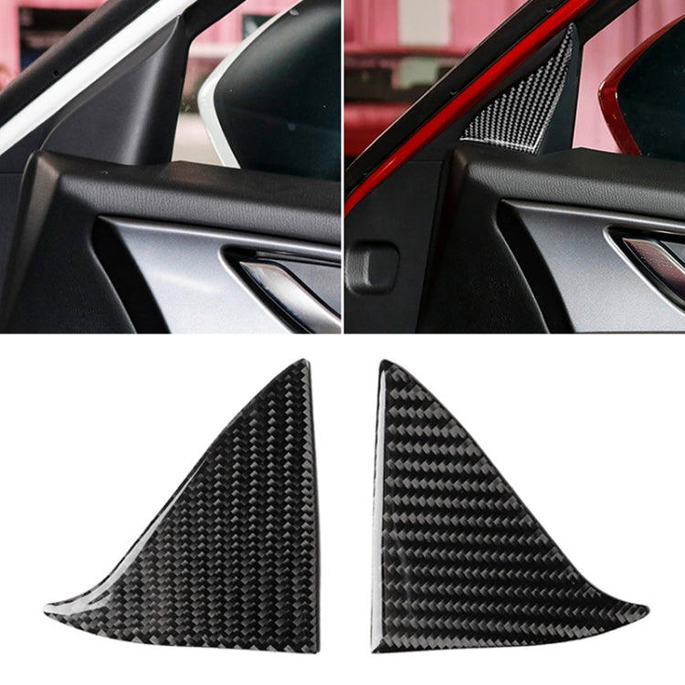 Car Carbon Fiber Front Inner Door A Triangle Decorative Sticker for Mazda Axela 2017-2018, Front Inner Door A Triangle