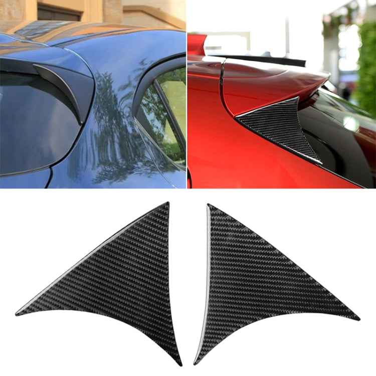 Car Carbon Fiber Hatchback Rear Wing Side Spoiler Lip for Mazda Axela 2014-2018