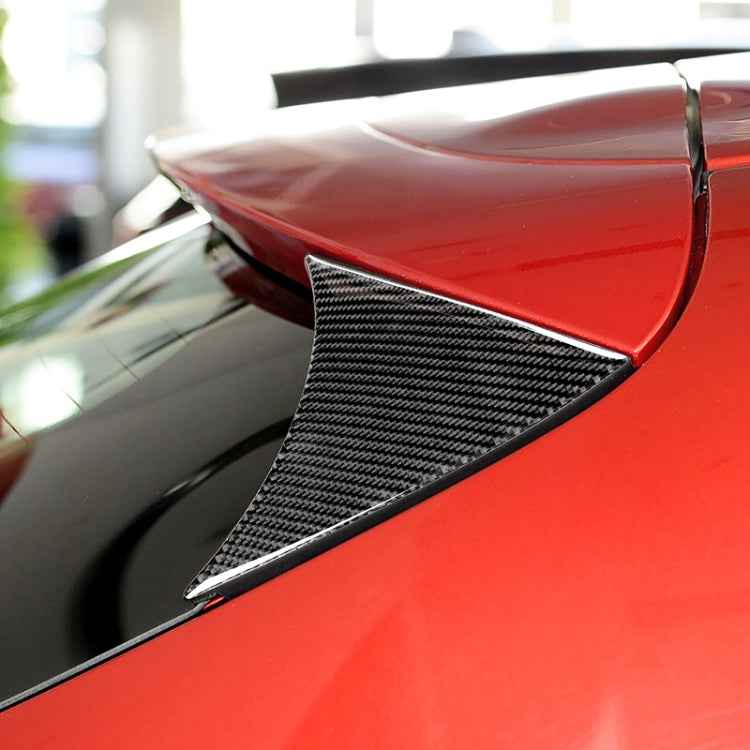 Car Carbon Fiber Hatchback Rear Wing Side Spoiler Lip for Mazda Axela 2014-2018